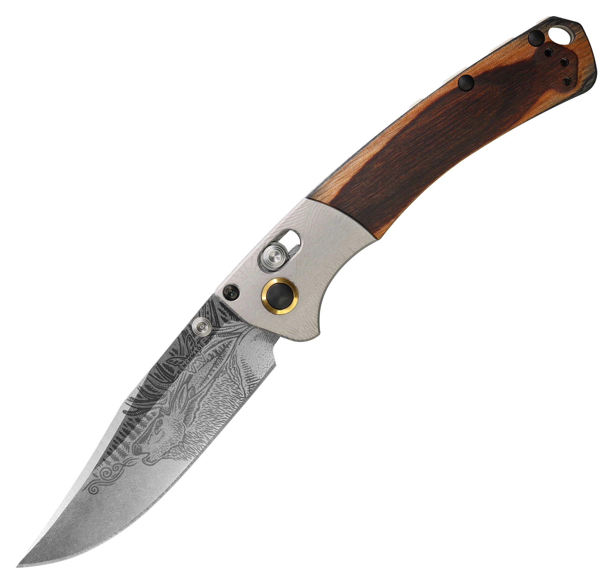 Benchmade Limited Edition Artist Series Bull Elk Folding Knife | Bass ...